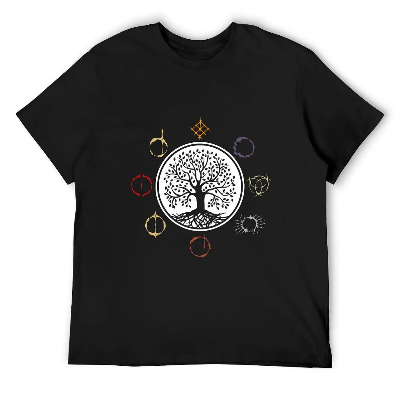 

Erdtree with Runes T-Shirt essential t shirt funny gifts tees graphics Men's t-shirt