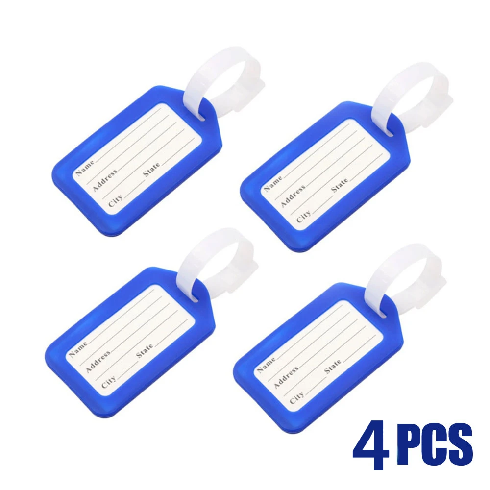 ป้ายติดกระเป๋าขนาดเล็กน่ารัก4ชิ้น/เซ็ตป้ายกระเป๋าใส่บัตรประจำตัวป้ายห้อยกระเป๋าเดินทางแบบพกพาป้ายอุปกรณ์เสริมการเดินทางคุณภาพสูง