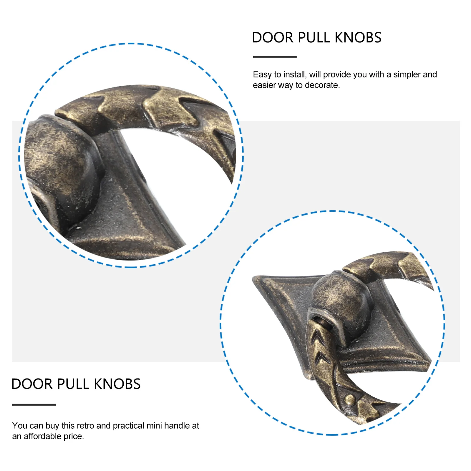 

10Pcs Single Hole Cabinet Knobs Ring Shape Drawer Pull Handles Durable Furniture Handles for Door Cabinet Cupboard