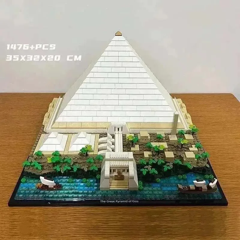 

476PCS The Great Pyramid of Giza Model Building Block Set Compatible Diy Assembled Bricks Kid Toys 21058 Brithday Gift