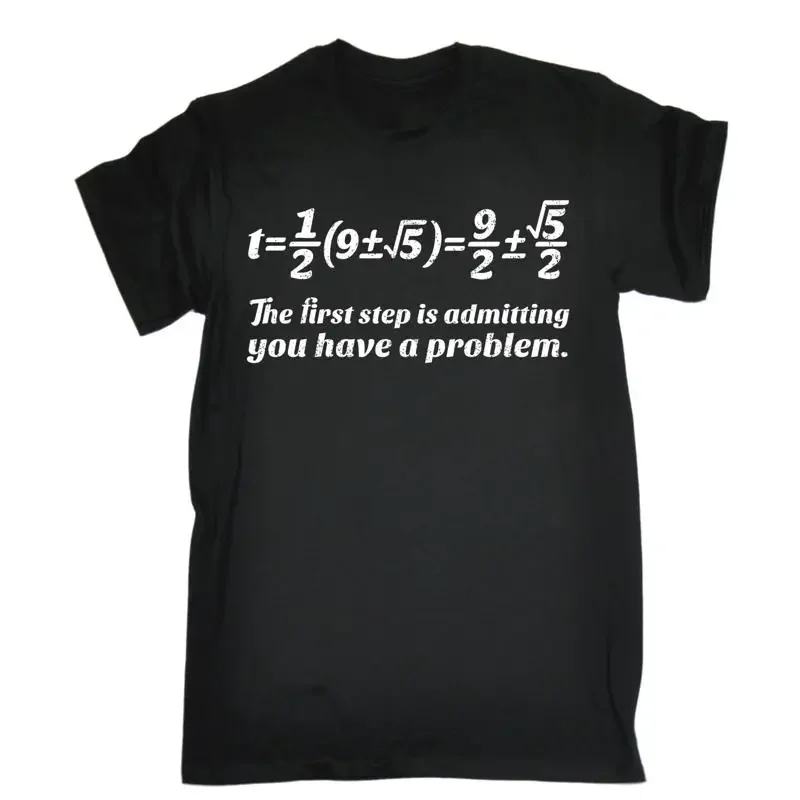 First Step Admitting Have A Problem T Shirt Equation Maths Birthday Funny