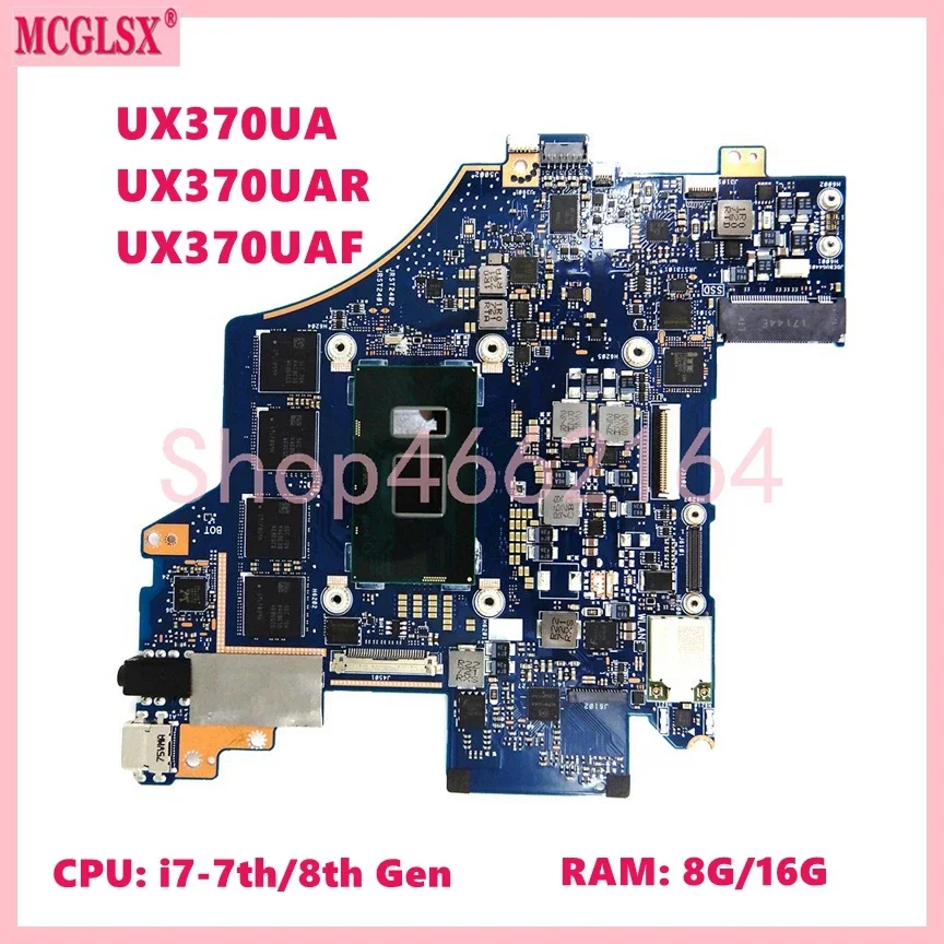 UX370UA i7-7500U CPU 8GB/16GB RAM Mainboard For ASUS Q325UA Q325UAR UX370U UX370UA UX370UAR UX370UAF Laptop Motherboard