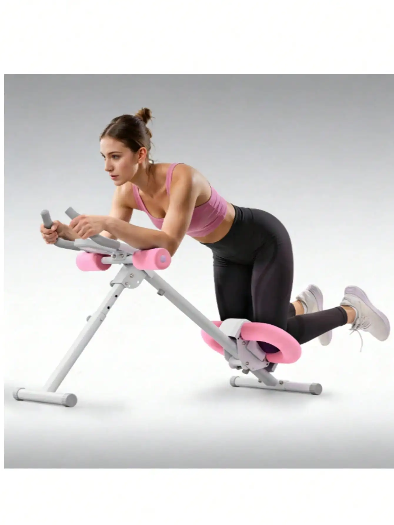 

Тренажер для пресса, регулируемый тренажер для домашнего спортзала, складное оборудование для тренировки мышц живота с защитой коленей для тренировки пресса и мышц живота.