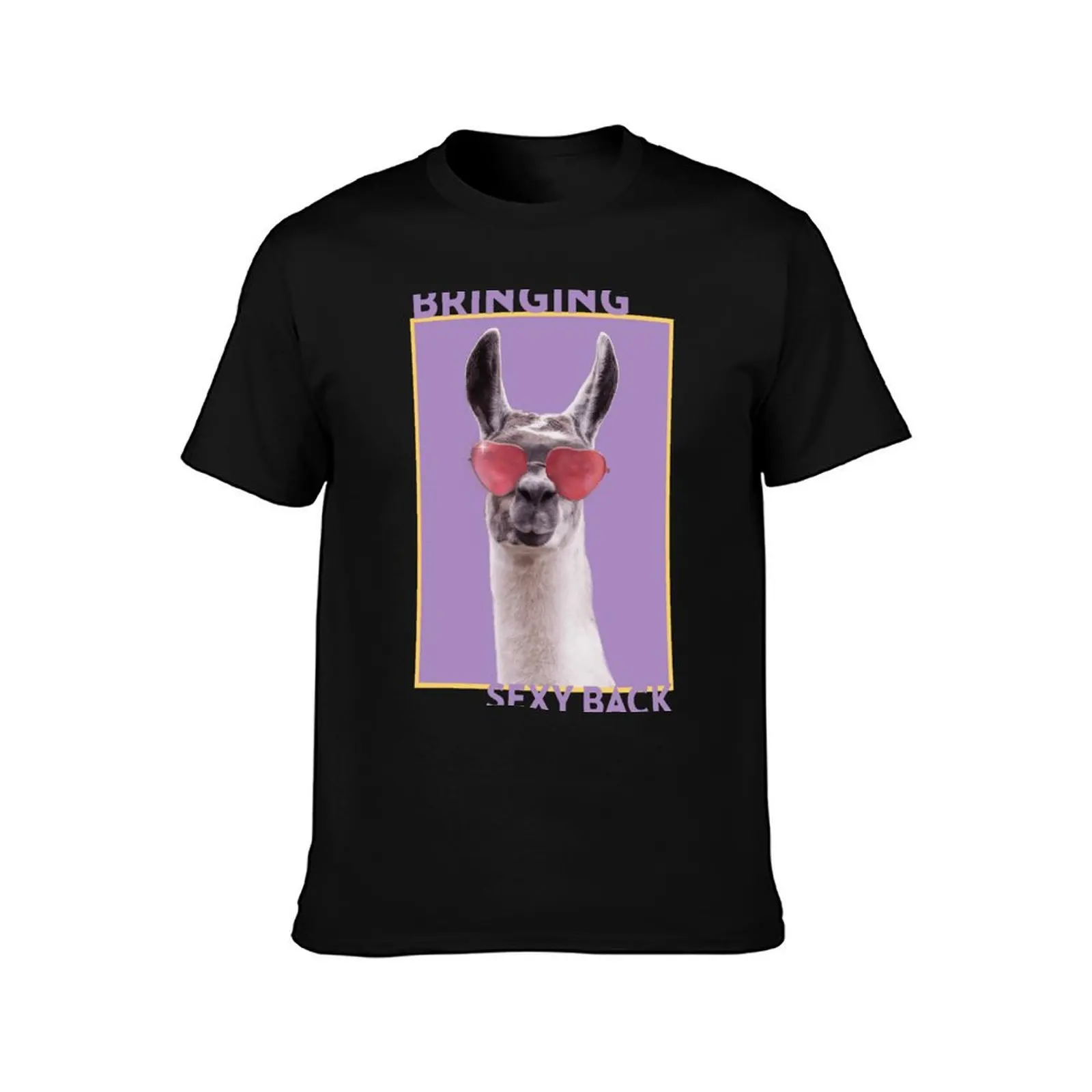 Bringing Sexy Back Llama T-Shirt Summer Casual Cotton Tee Oversized Streetwear Tops Vintage Graphic Print Unisex Men Women