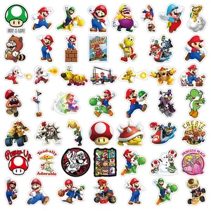 Super Mario Cartoon Stickers for children, waterproof decal, laptop stickers, notebook, skate, refrigerator, phone, toys, 100 pcs/set 12 Main Sales Sticker for Refrigerator - №4