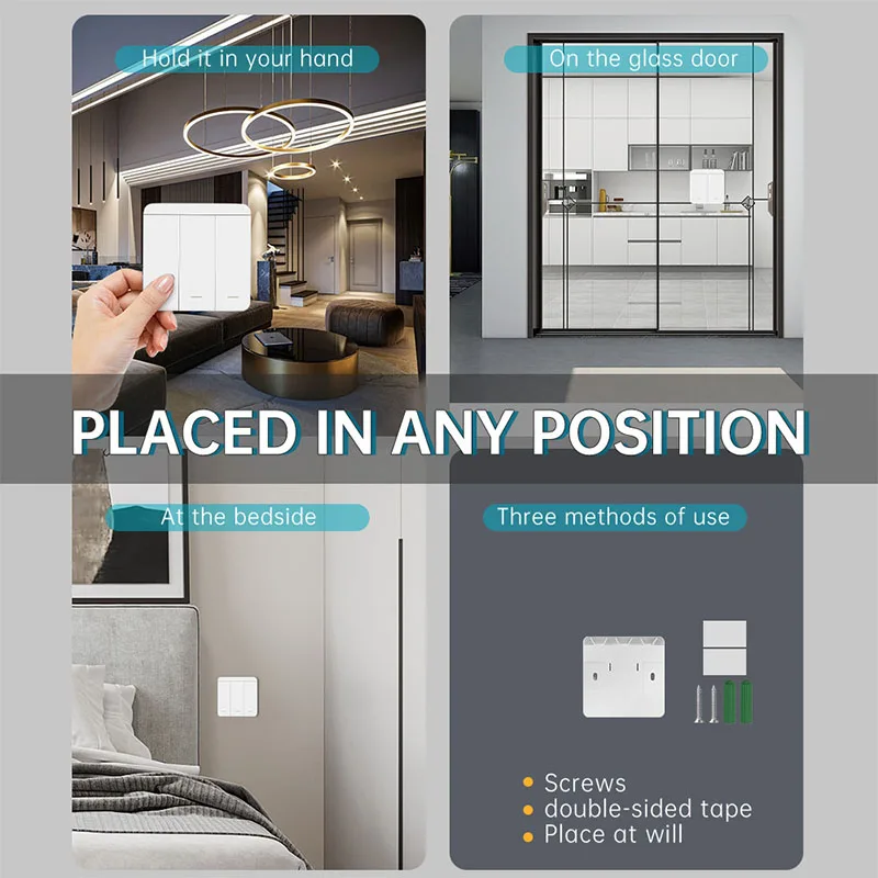 Wireless Smart Switch 433 MHz Relaismodul 16 A 1/2/3 Gang Wandpaneel und Mini-Rundknopf-Wandpaneelschalter für Heim-LED-Lampe