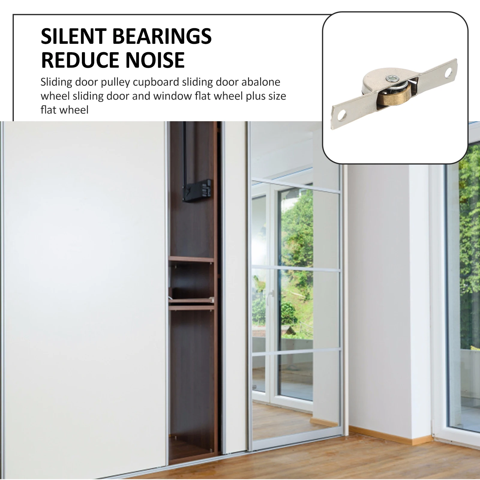 

12Pcs Copper Iron Steel Roller Wheel Set, Low-Noise Smooth Glide for Sliding Doors, Easy Installation for Windows and Drawers