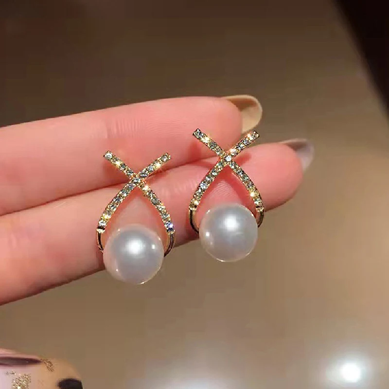 Pearl Earrings 2022 for Women Irregular Women Jewelry Earing Fashion Korean Delicate Pearl Woman New Earrings