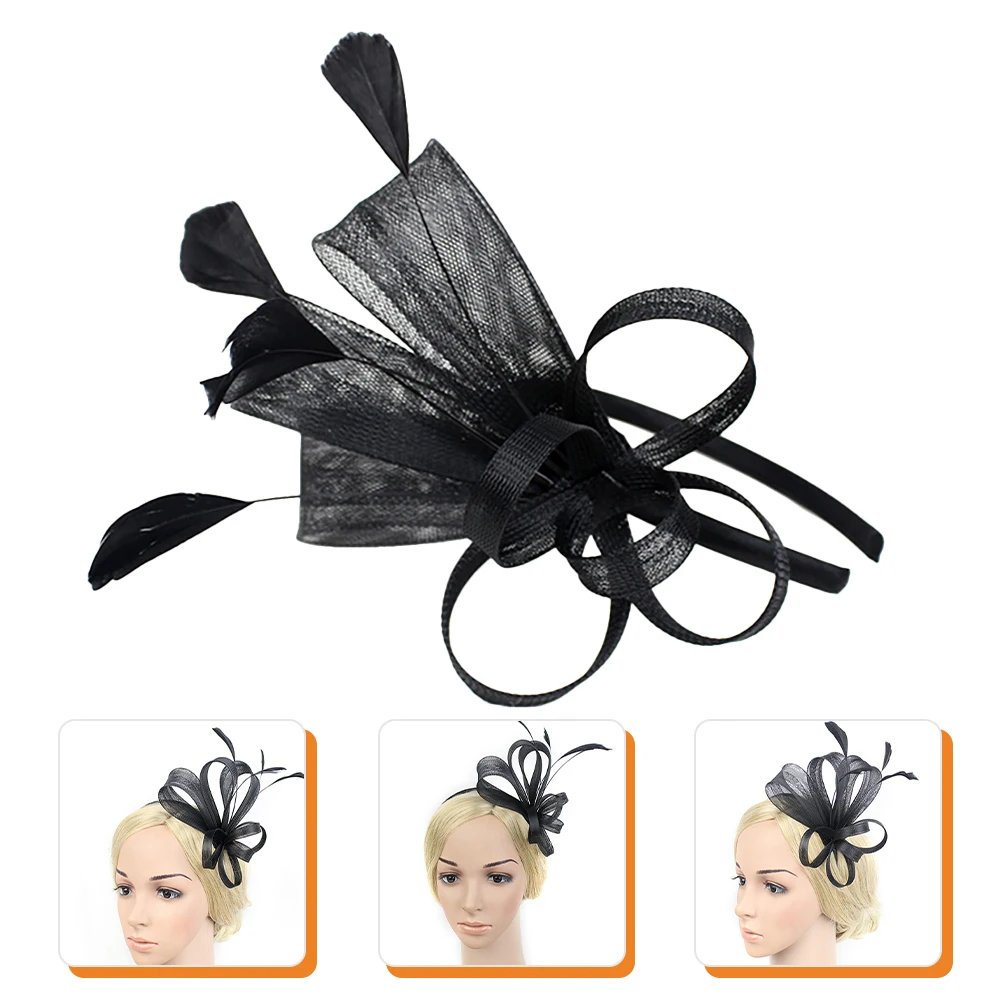 

Flower Head Fascinator Hat Women White Fascinators Tea Party Prom Headband 1950s Accessories Hairpiece Elegant Design