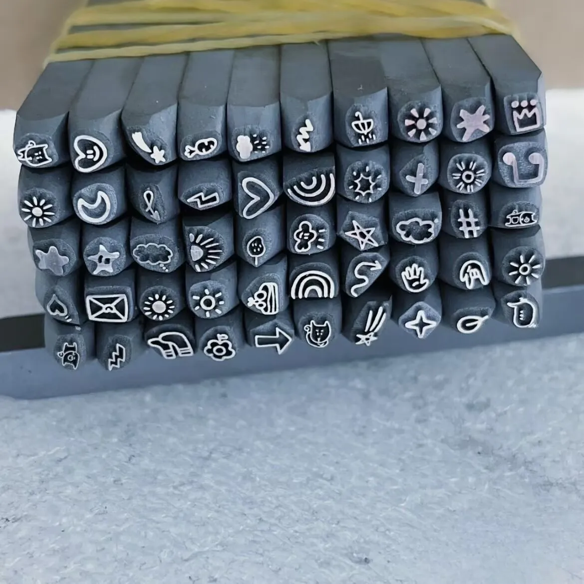 Jewelry Stamping Tools for Gold and Silver Bracelets, Rings, and Engraving Dies Multi-Pattern Steel Stamps for Gold Engraving