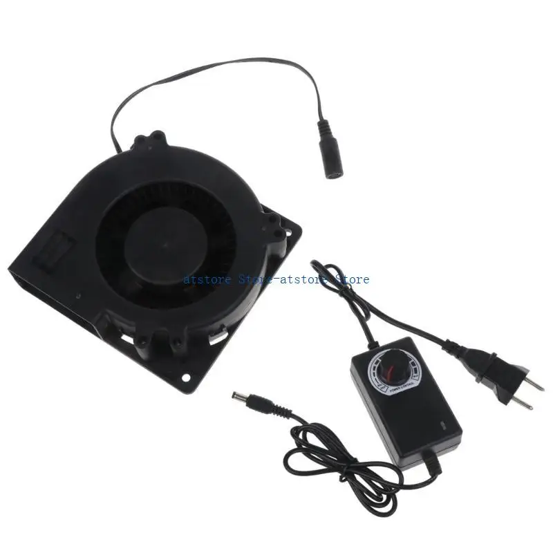 H37D AC100-240V Adjustable Speed Cooking Air Blowers Smelting Metal BBQ Fan Blower