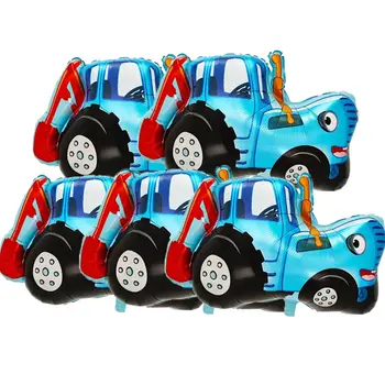 5 ks velkých obřích fóliových balónků s motivem traktoru, hliníkových fóliových balónků s motivem traktoru, dekorací na narozeninovou párty, potřebami, dárky 8 nejlepší prodej narozeninové dekorace s traktorem - №1