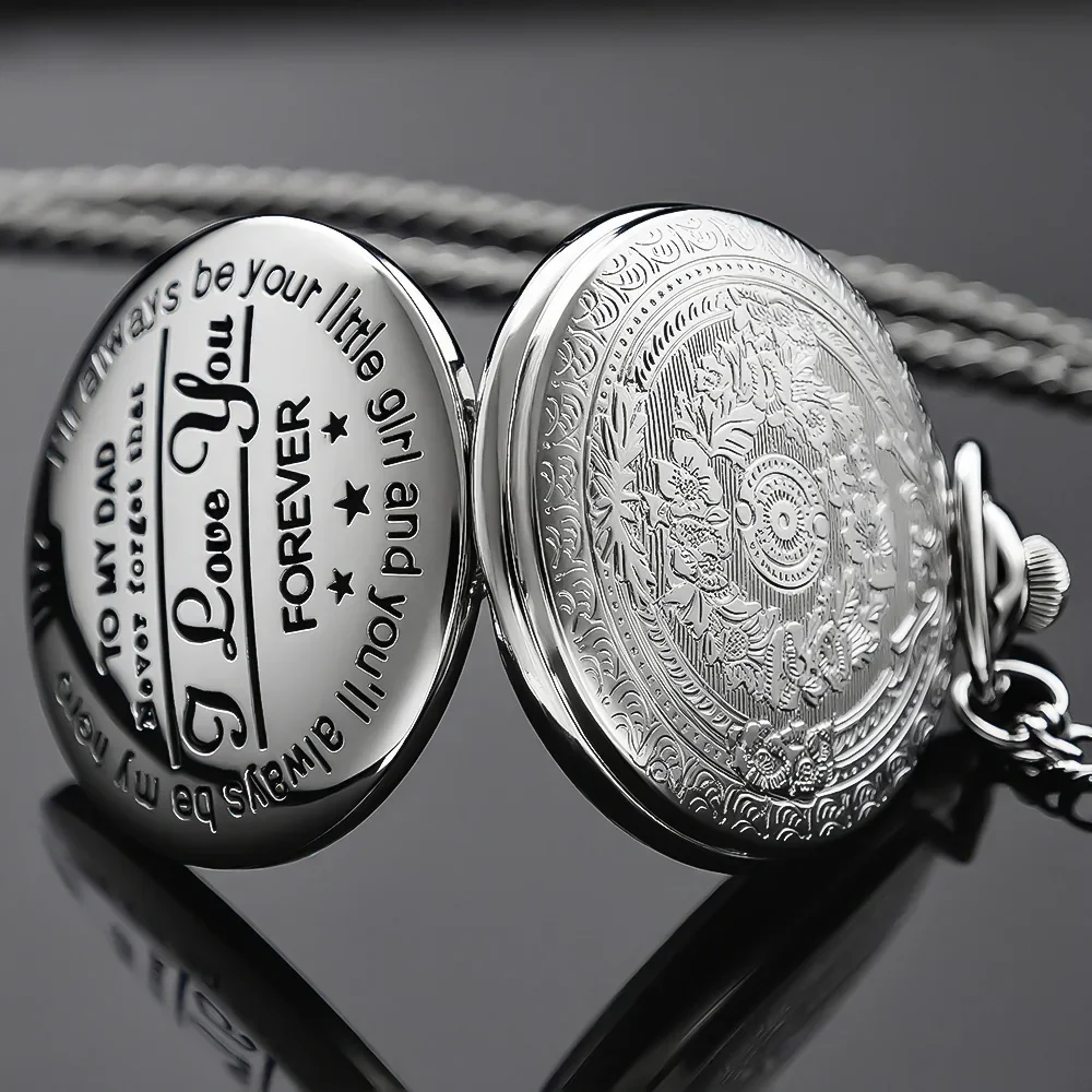 Steampunk Vintage Quartz Pocket Watch for Men Roman Numeral Fob Chain Clock Necklace Pendant To Grandpa and Dad Anniversary Gift