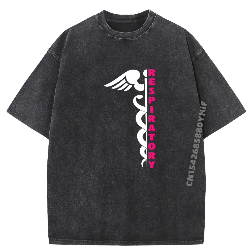 

Cool Respiratory Therapy Therapist Luxury Designer Washed Graphic Tops Trendy Men's Shirt Printing Camisetas