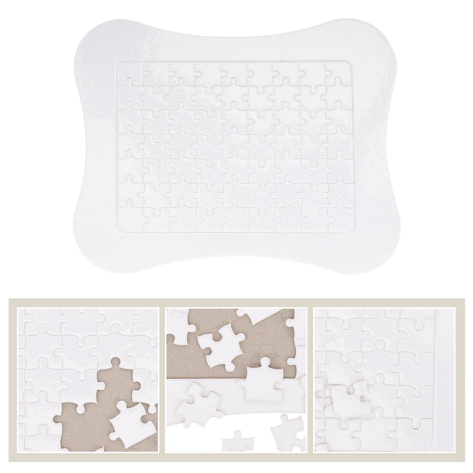 

1Set Blank Puzzle Sublimation Transfer Jigsaw Pieces DIY Blank Puzzle for Classroom Party Games Family Gatherings Creative