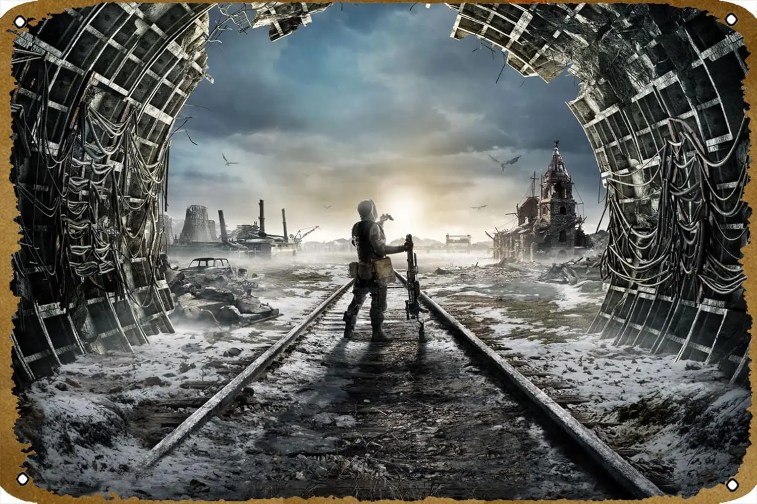 Metro Exodus Poster Video Game Metal Tin Sign Gaming Cool Wall Decor Gifts for Gamers 12x8 inch 1pc sign sign