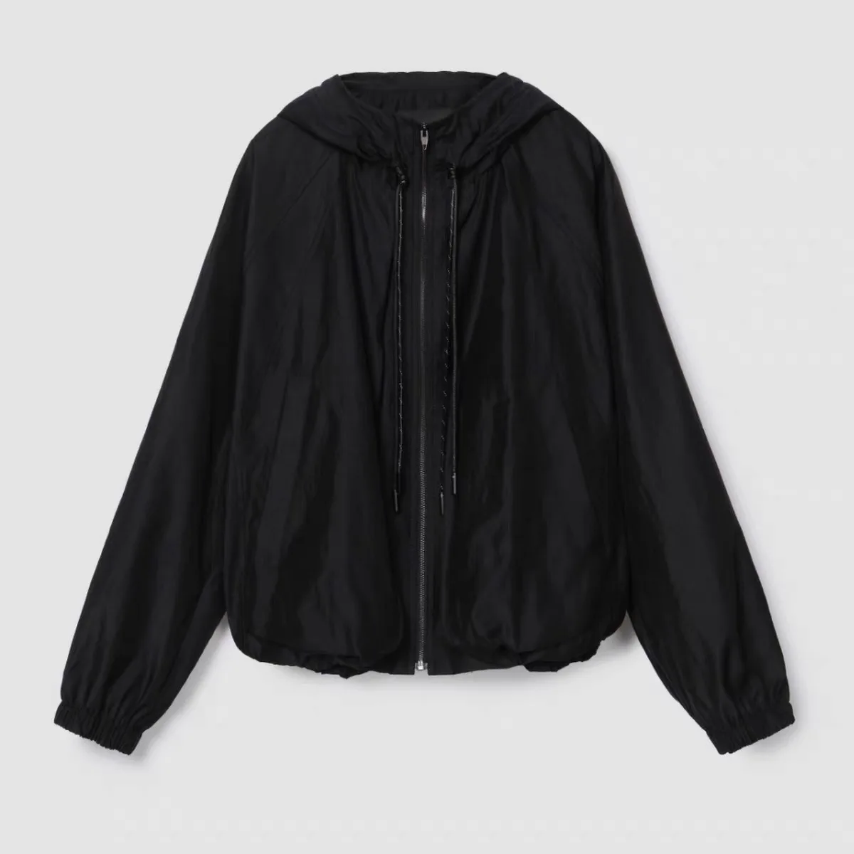 Lightweight Casual Lemon Cheese DEM26 Early Autumn Hooded Jacket Drawstring Versatile Short Outerwear Women's Commute Style