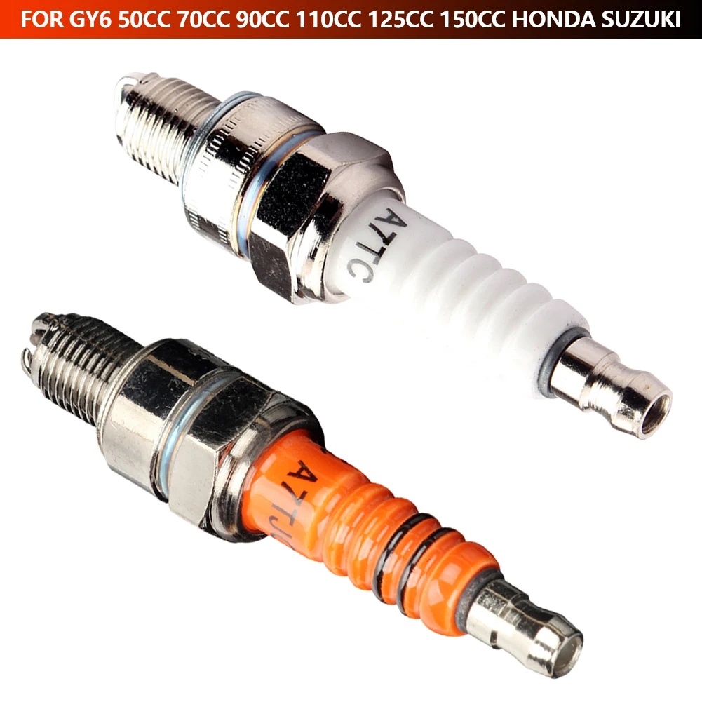 1/2Pcs Racing Spark Plug 3 Triple Electrode A7TC D8TC For GY6125 CG 50 70 110 125 150CC Motorcycle Atv Scooter Dirt Bike Go Kart