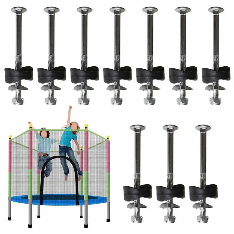 Trampoline Jumping Bed Carriage Screw Nut Screw Square Head Trampoline Screws Galvanized Steel Screw Jump Bed Stability Tool