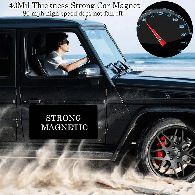 1pcs Custom Magnetic Car Decal, Ideal for Corporate Branding and Vehicle Advertising; Suitable for Metal Surfaces, Car Doors,