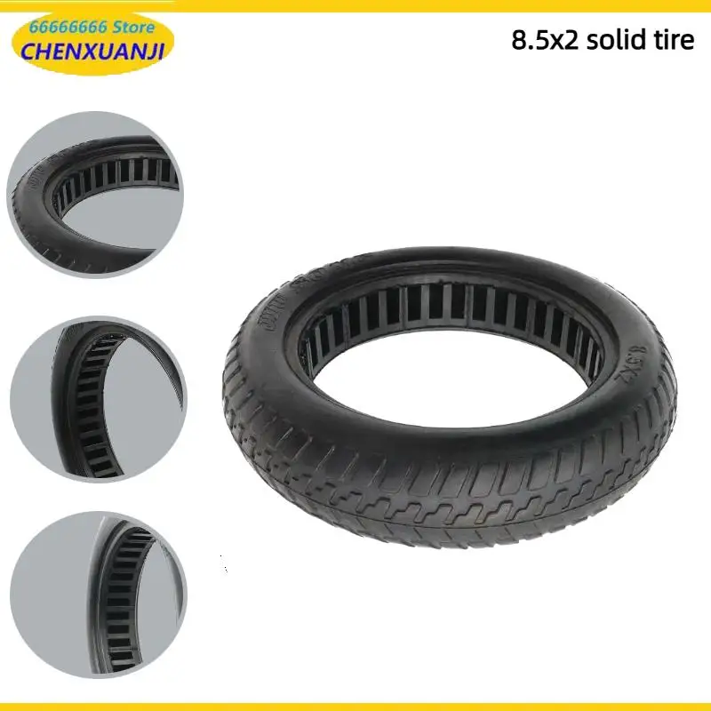 New 8.5x2 solid tire Damping Scooter Hollow Solid Tire Custom For  Skateboard Scooter Tyre Tire Wheel Non-Pneumatic Rubber Tyre
