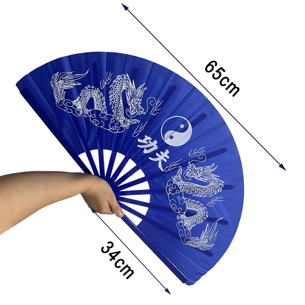 Chinese Japanese Kung Fu Dragon plastic folding Fan Large Hand