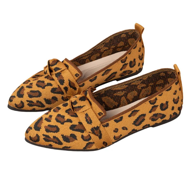 Damen-Flats 2026 Neue Gestrickte Slipper Atmungsaktive Bequeme Einfarbige Schuhe Lässige Spitzzehen-Wanderschuhe Sneakers für Damen – Detail 18