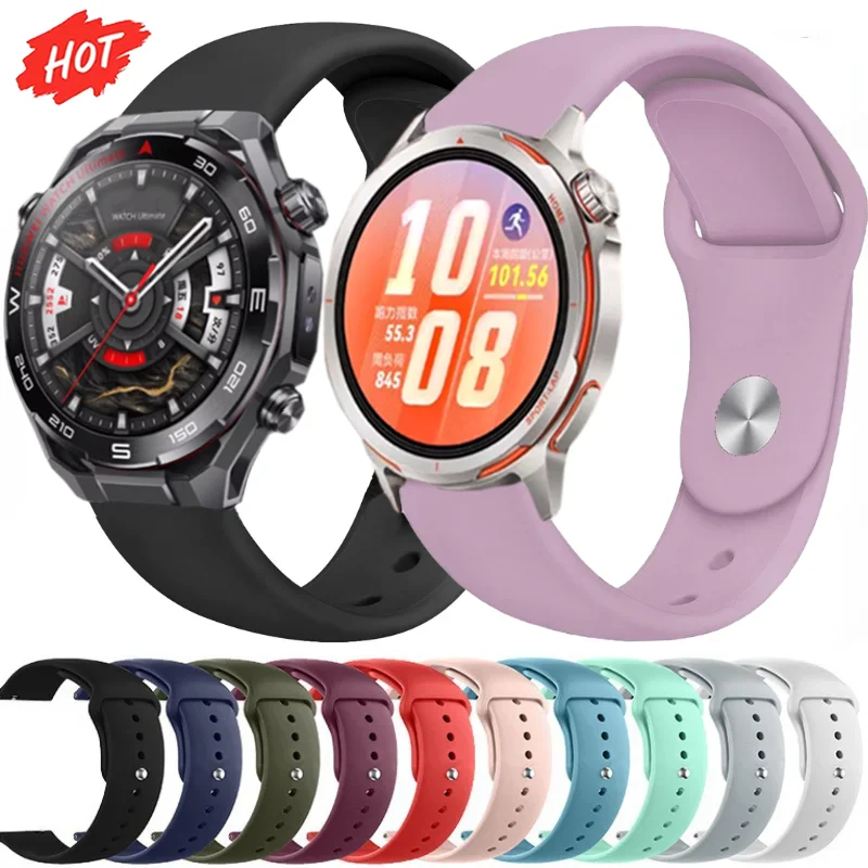 20/22mm Silikonarmband für Huawei Watch GT Runner 2/Ultimate 2 Weiches, atmungsaktives Armband Amazfit Acive 3-2-Max/T-Rex3 Pro Correa