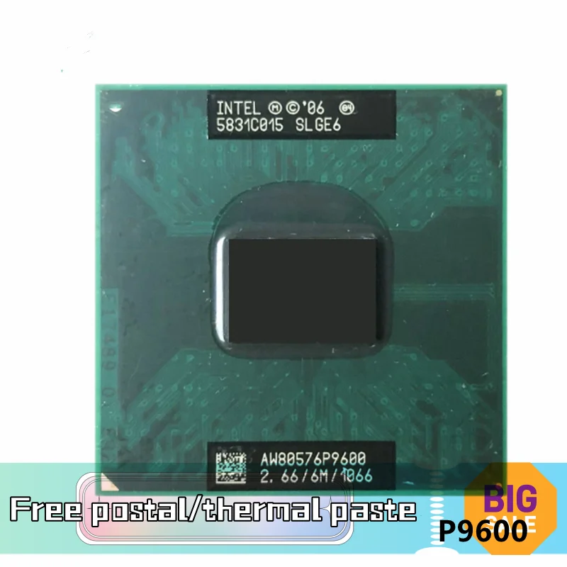 

Core 2 Duo Mobile P9600 SLGE6 2,6 ГГц двухъядерный двухпотоковый ЦПУ Процессор 6 Мб 25 Вт Разъем P