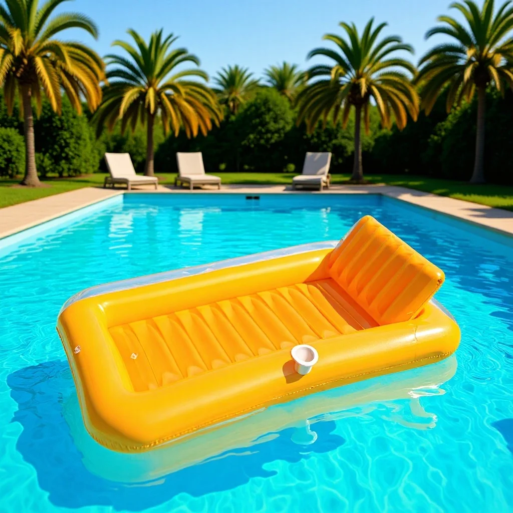 Inflatable floating row PVC single water sofa chair floating bed portable folding floating chair summer cooling artifact