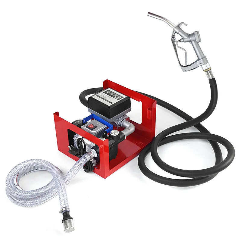 AC Electric 110V 220v Self-Priming Gear Pump Kit Low Pressure Oil Fuel Diesel Transfer with Meter Nozzle OEM Customizable Hose