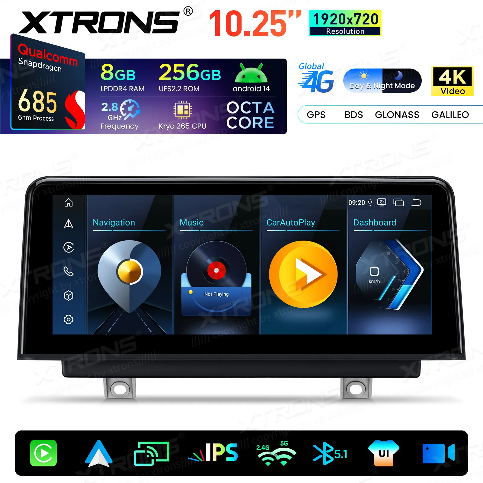 XTRONS 12.3