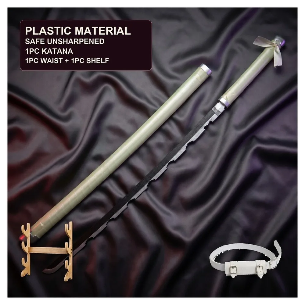Demon Slayer 104cm 40in One Two Piece Options Plastic Single Double Options Katana Sword Blade Safe Unsharpened Display Prop