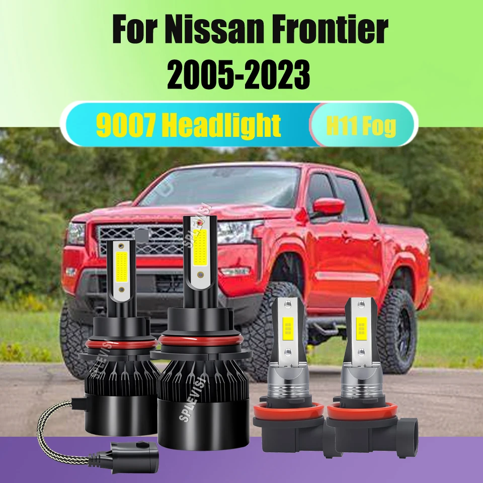 

12v Car Lights 9007/HB5 H11 LED Headlight Foglamps For Nissan Frontier 2005 2006 2007 2008 2009 2010 2011 2012 2013-2023 Pick Up