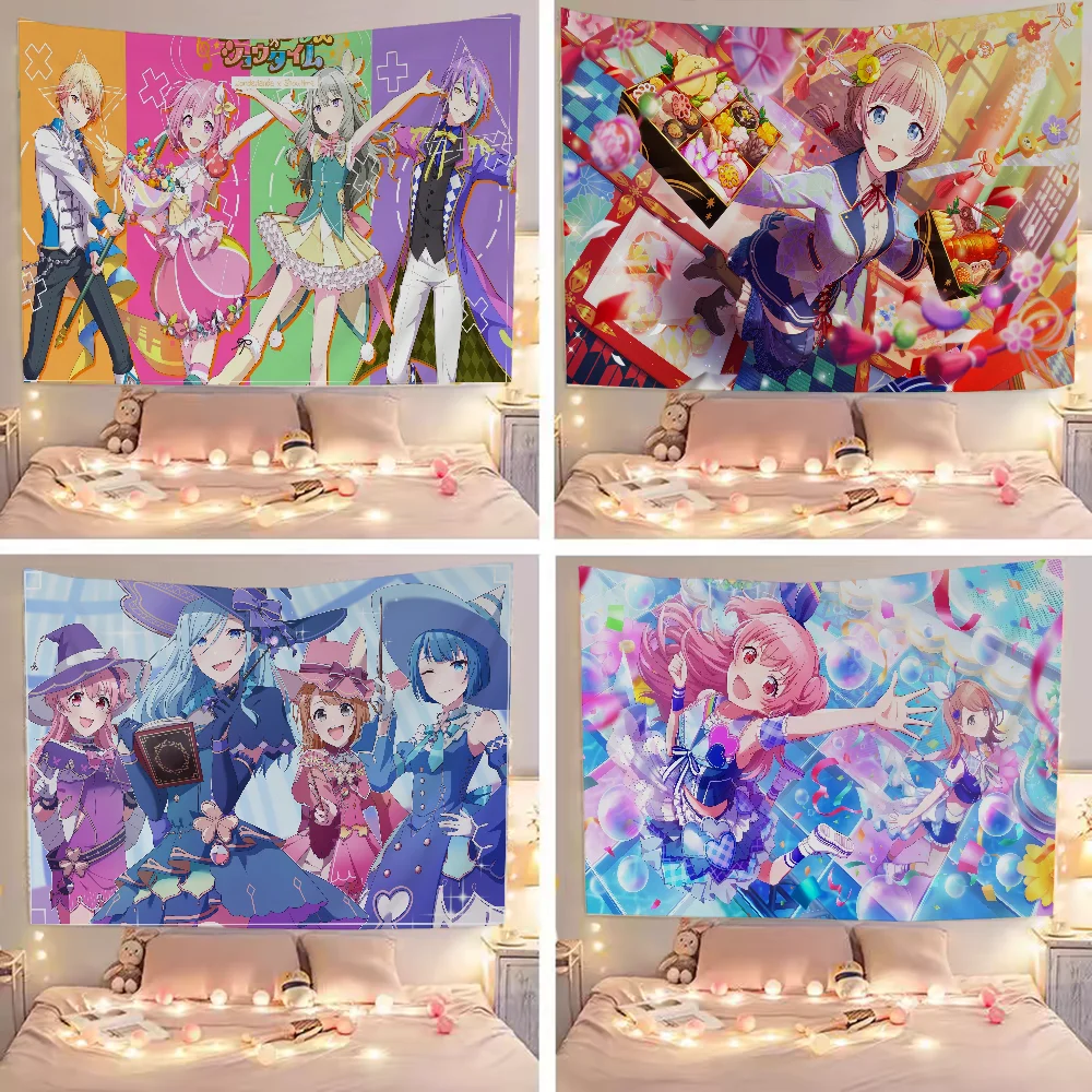 Project Sekai Anime Tapestry Art Science Fiction Room Home Decor Wall Art Decor