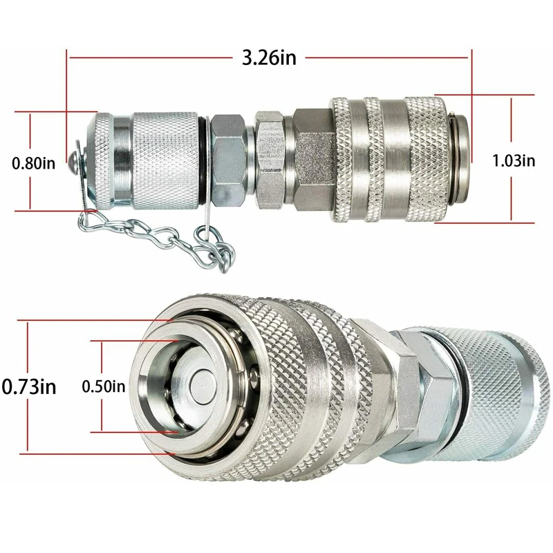 ANX Adap-CAT Hydraulic Pressure Test Coupling Kit for PD Series Coupler, USA Most Brand Excavator Construction Machinery