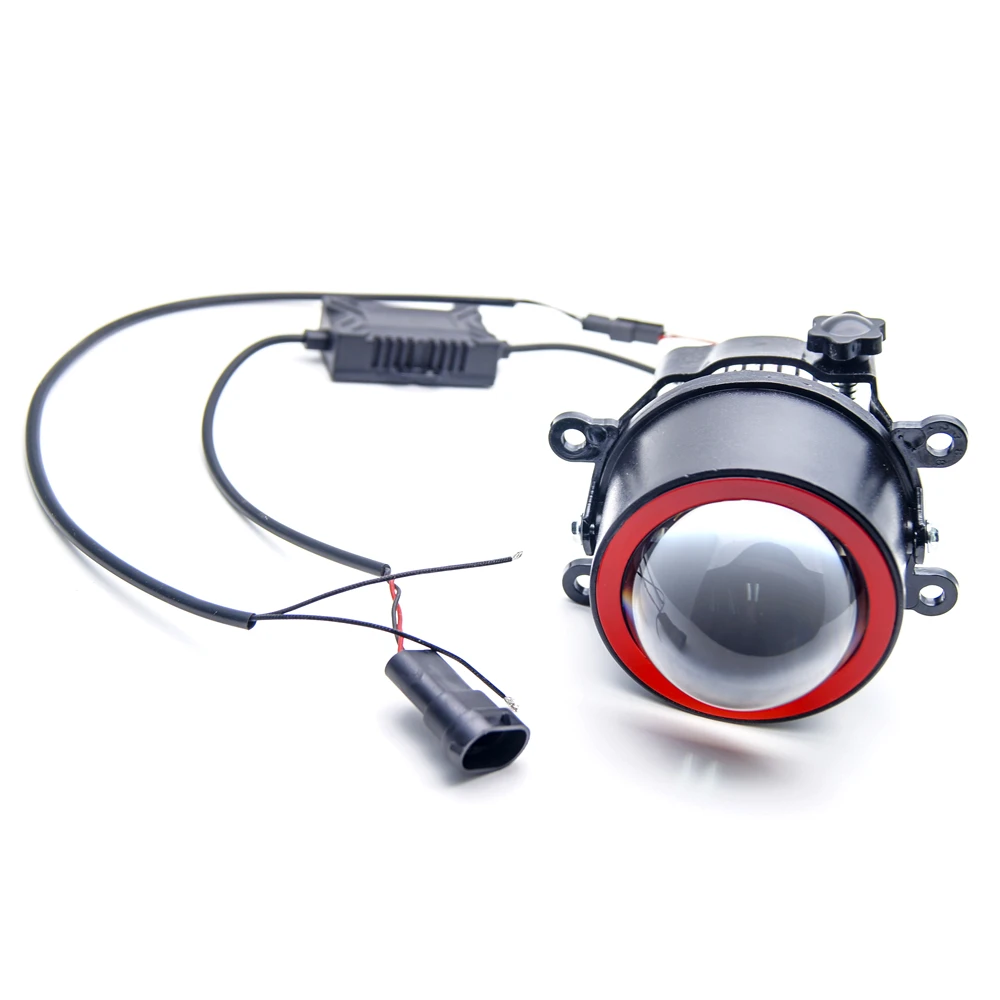 3000k 6000k  biled projector lens fog lights lens tri colors led lamp projector lens 3.0 car fog light