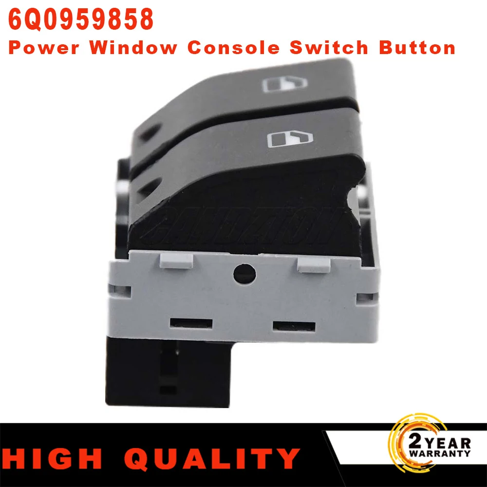 6Q0959858 6Q0959858A Power Window Console Switch Button ABS Front Electric For VW Seat Ibiza Cordoba POLO 9N 2001- 2009