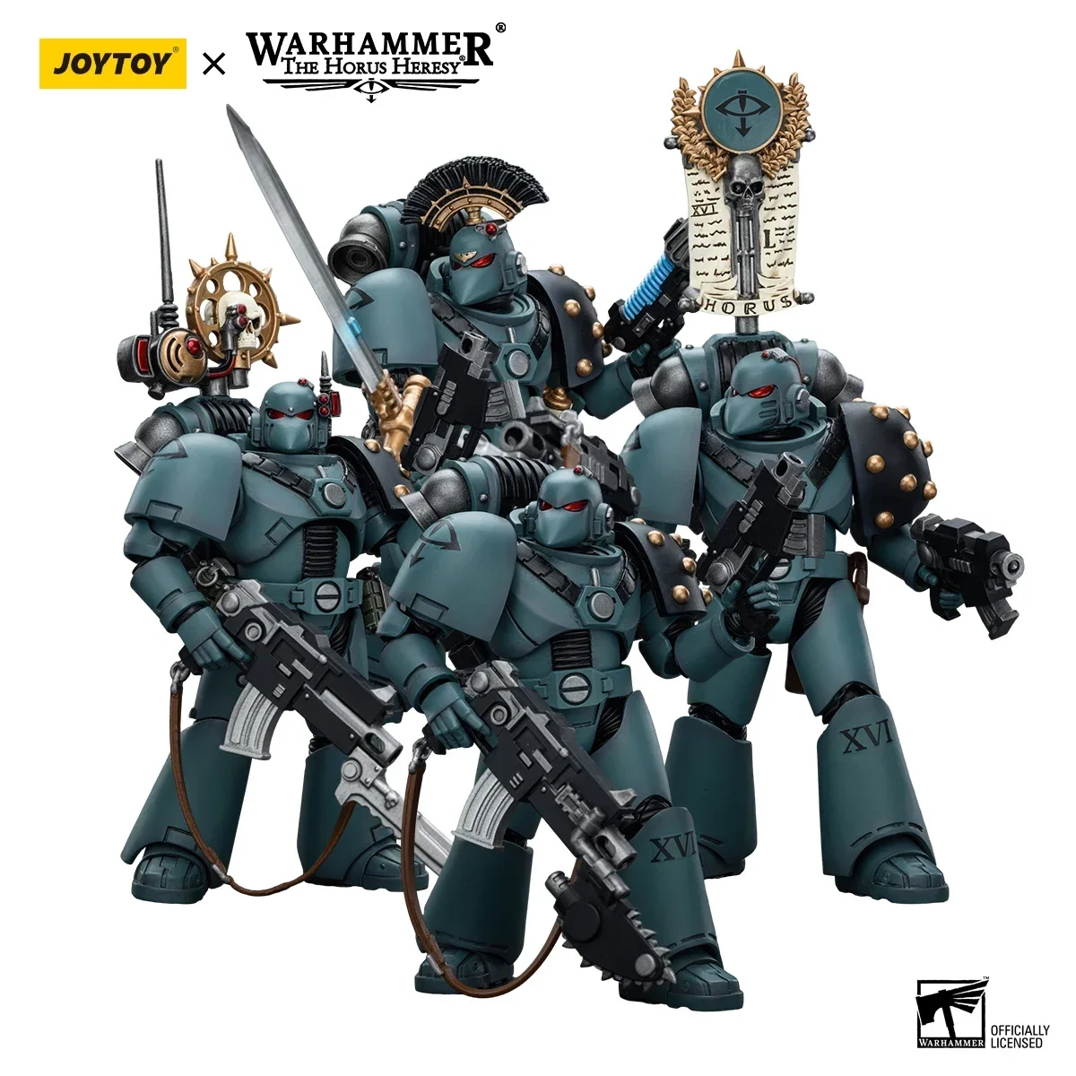 

JOYTOY Warhammer 40k 1/18 Action Figures Anime 12cm Sons of Horus MKVI Tactical Squad Collection Model Toys Garage Kit In Stock