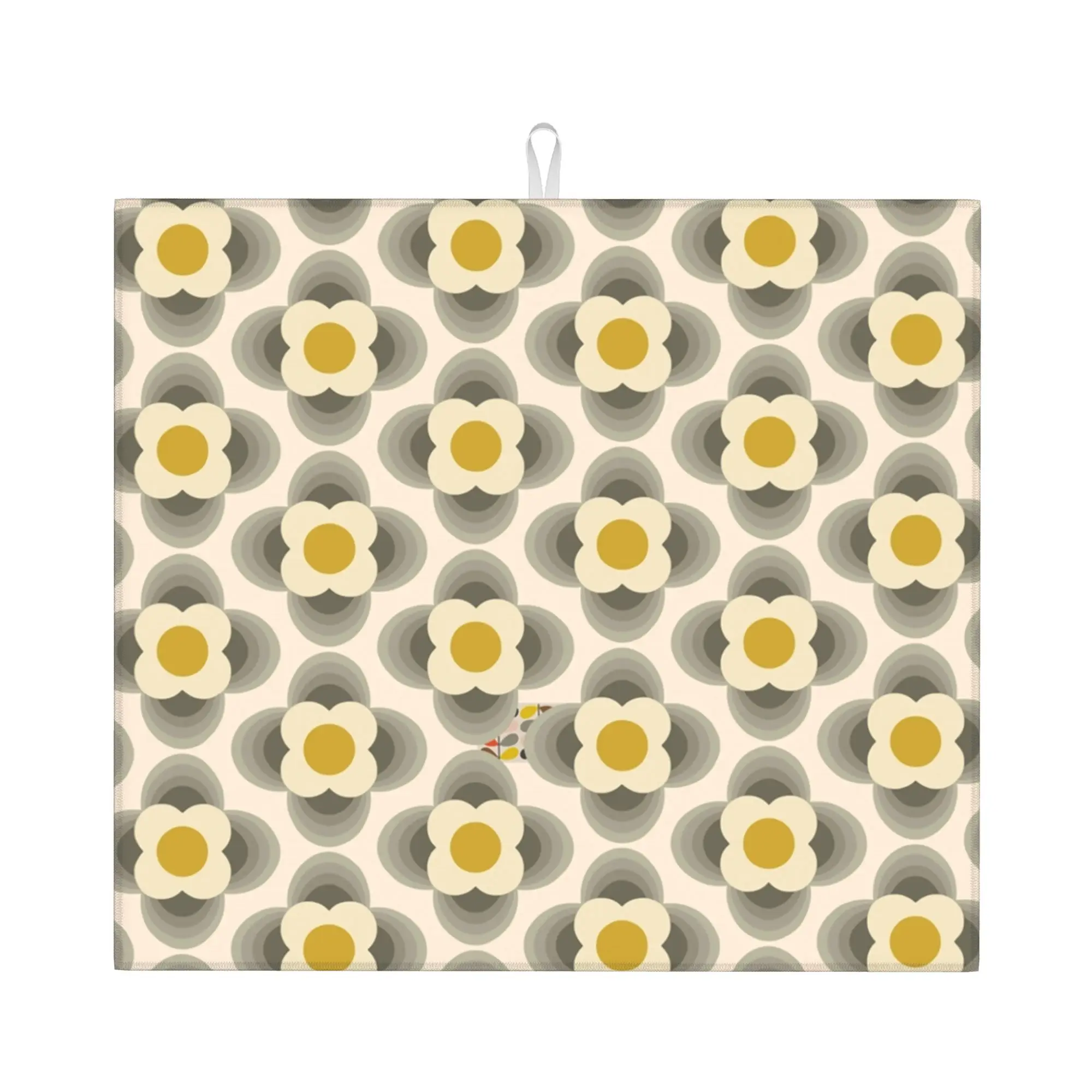 Orla Kiely Striped Petal Non Slip Kitchen Counter Protector Mat Barware Tableware Reusable Flower Bathroom Drying Mat Kitchen