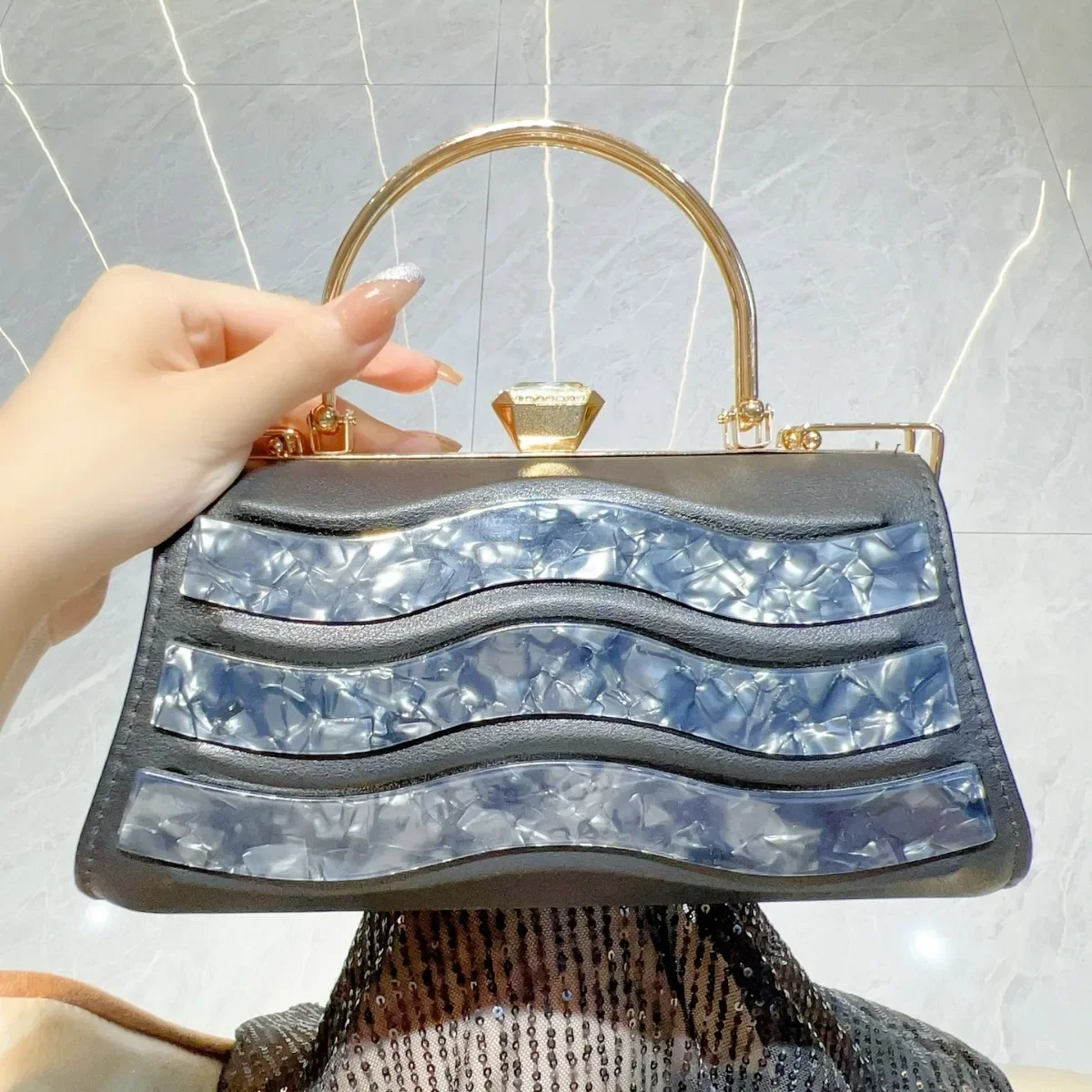 

Women Evening Bags Women Luxury Handbags Acrylic Clutch Bags Leather Vintage Hobos Totes Purse Chain Shoulder Bags Day Clutches