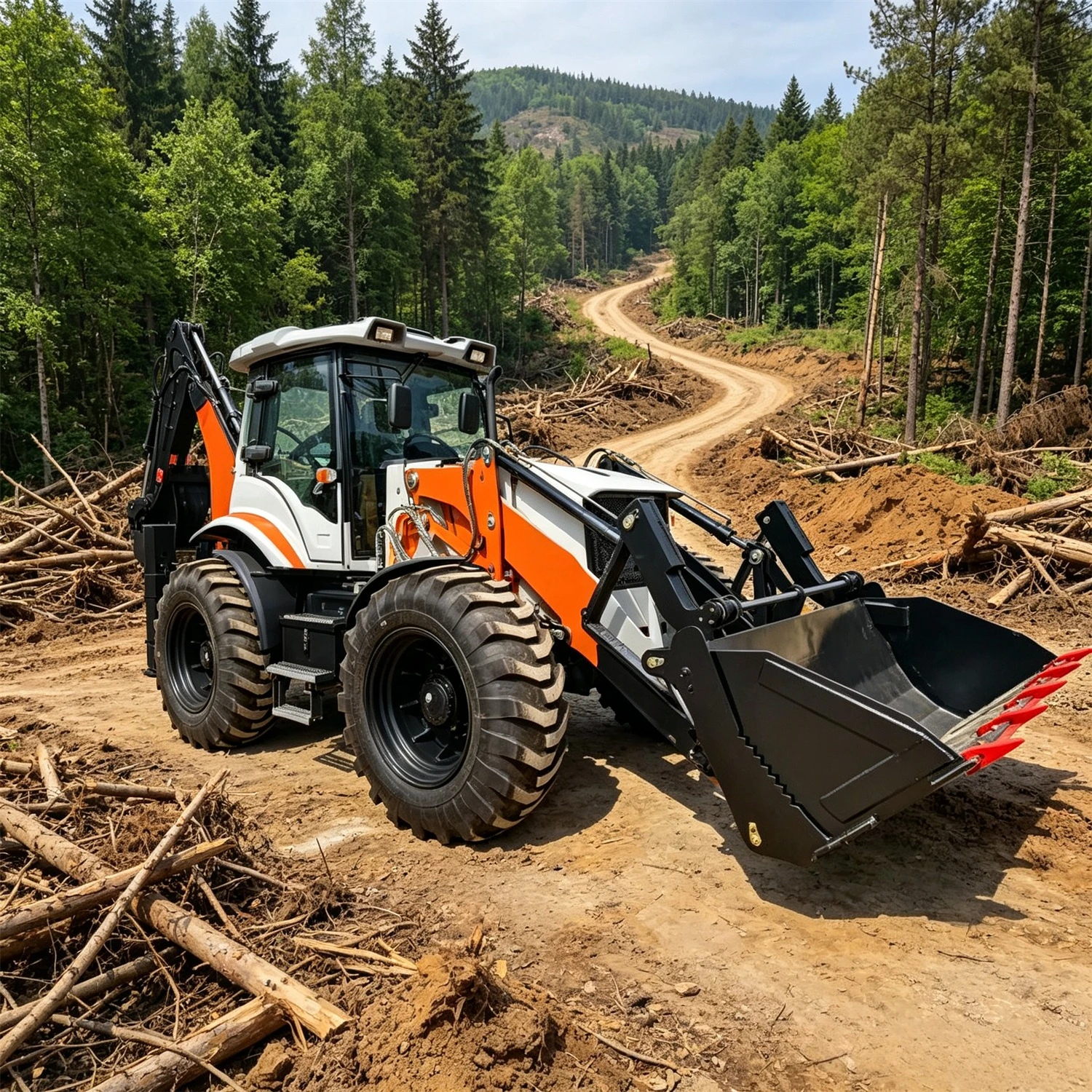 Customized Manufacturer Backhoe Loader 4x4 Hydraulic Loader Backhoe Wheel Mini Backhoe Loader for Agriculture Construction