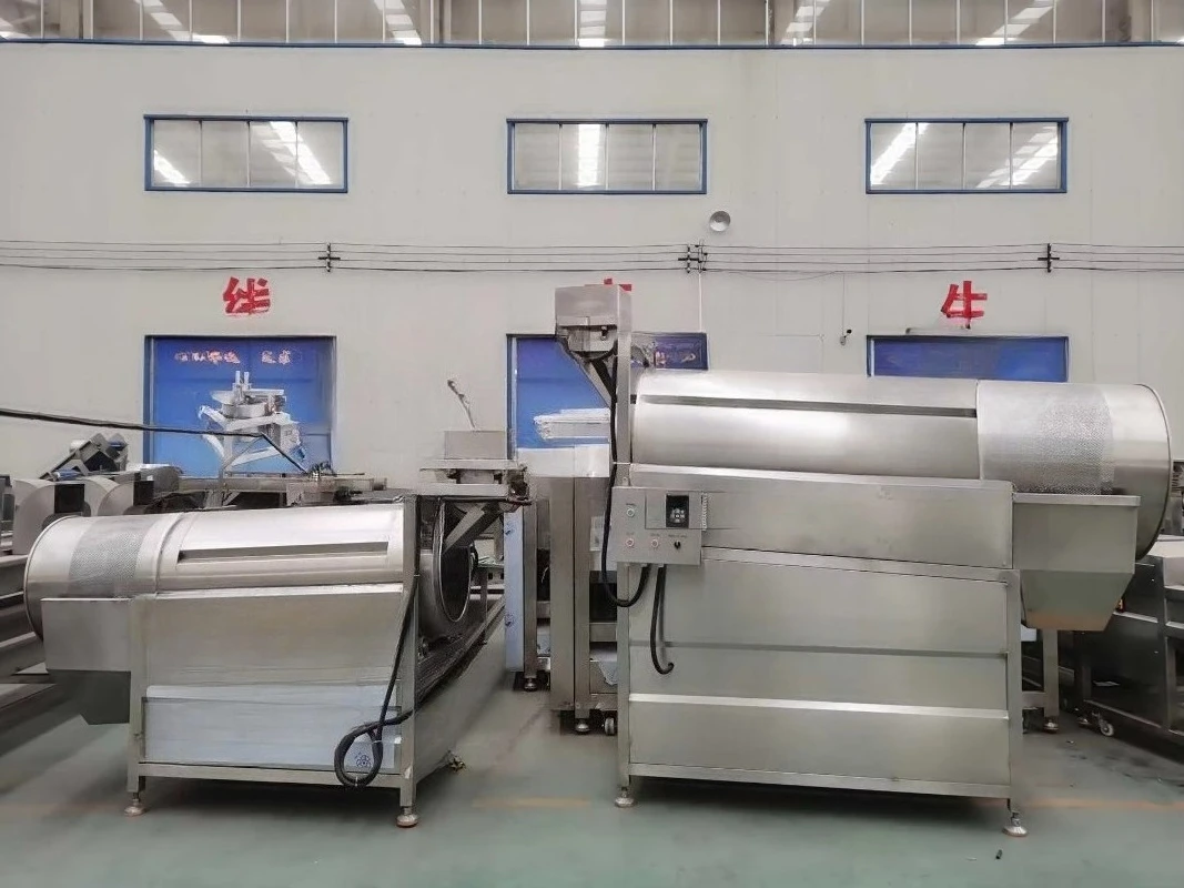 Factory Automatic Stainless Steel Snack Seasoning Drum Popcorn Chips Flavoring Machine Rotary Seasoning Machine Food Application