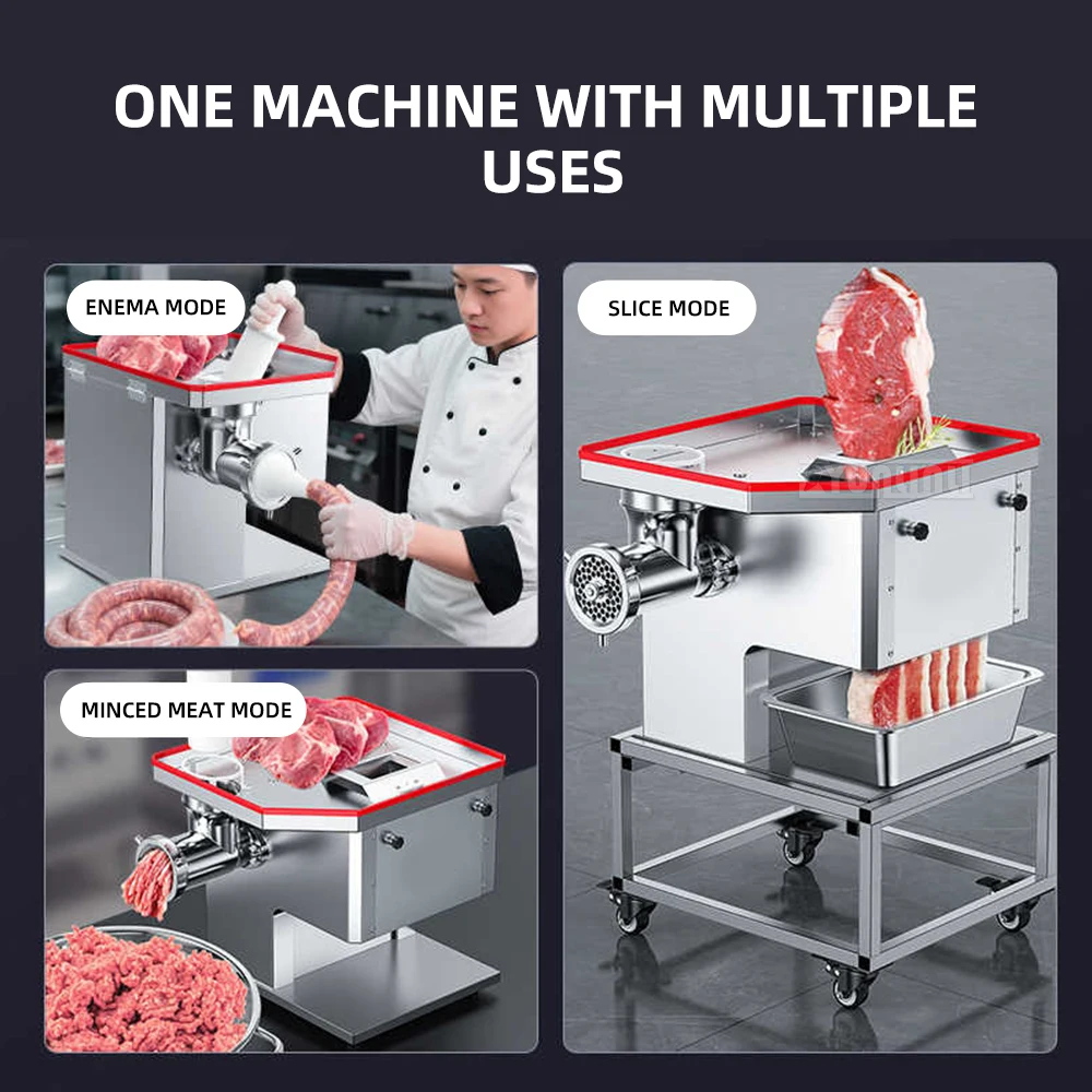 Desktop Meat Cutting Grinding Machine High-Power Enema Meat Filling Machine Triturador De Alimentos Elétricos