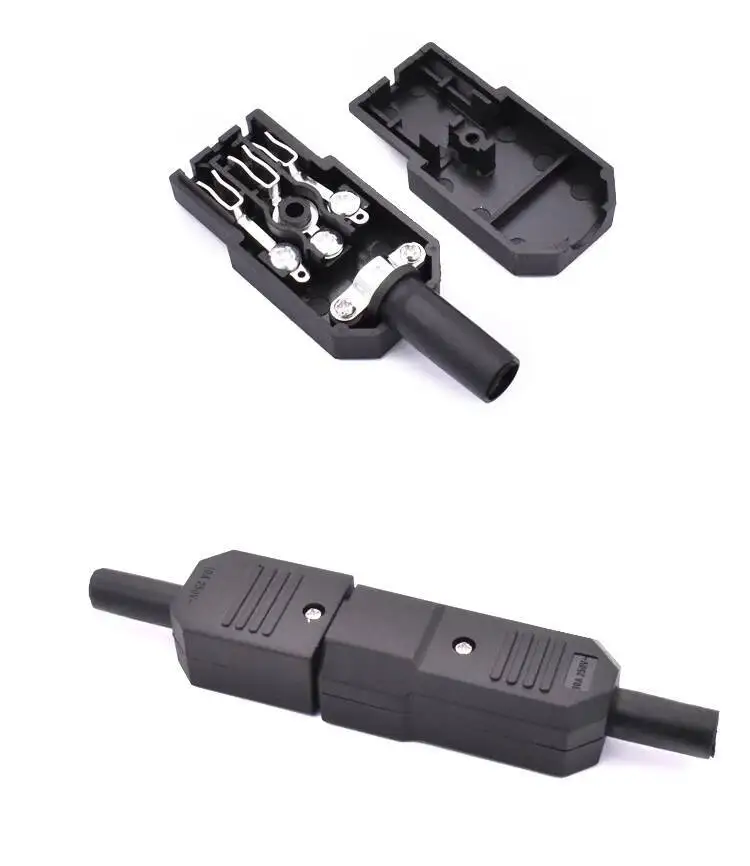1~2 Stück Dreipoliges Stromkabel AC-013/5 Steckverbinder für Reiskocher und Elektrofahrzeug-Ladegeräte, männlich-weiblich, Kupfer – Detail 2