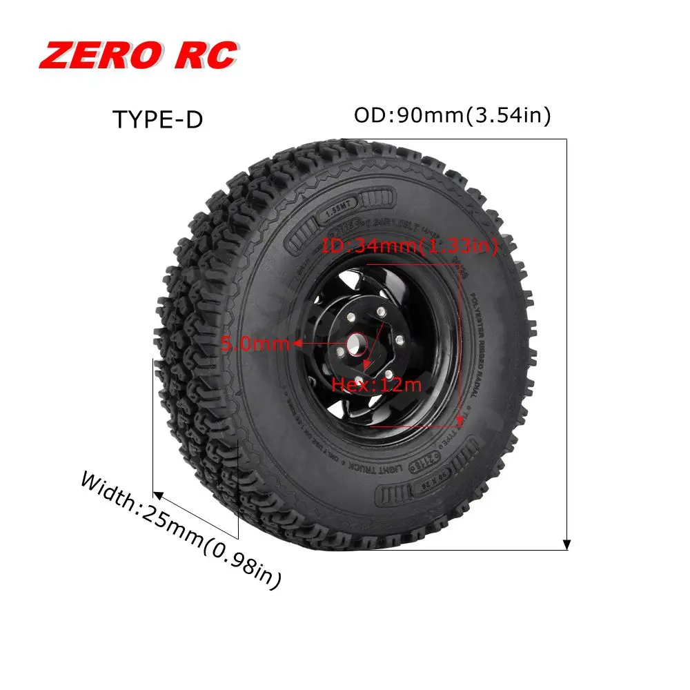 RCタイヤ　1.55 1/10 RC カークローラー 1.55 