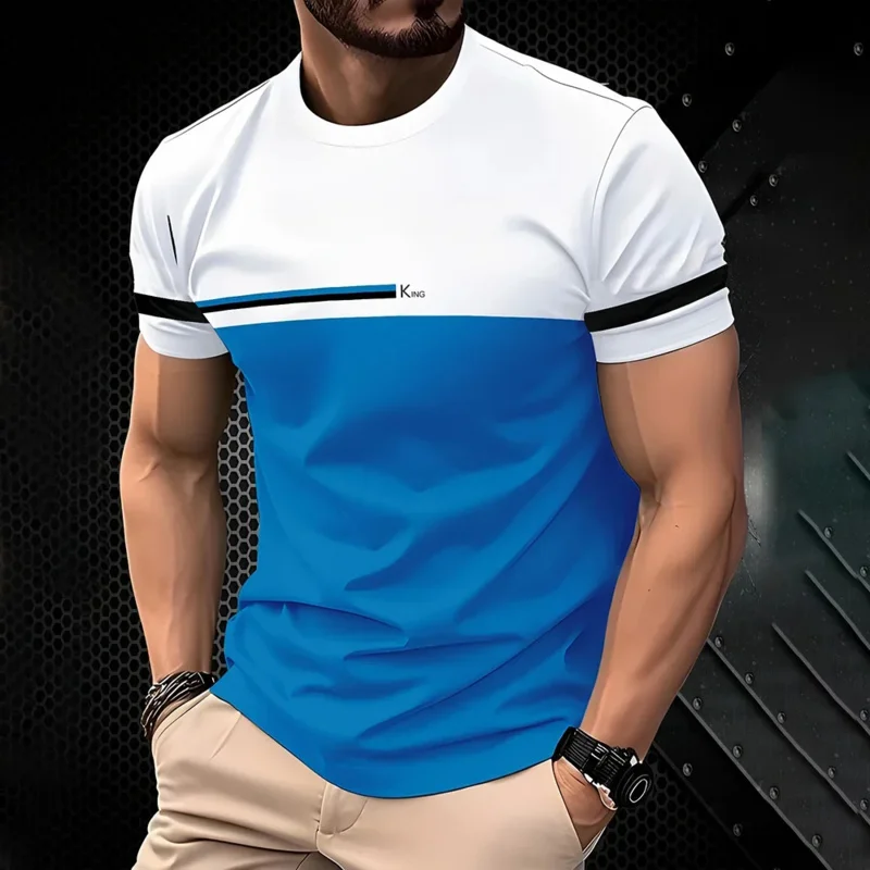 Summer Men's Casual T-shirts Are Added with Simple O-neck Short-sleeved Outdoor Clothing and Breathable 3d Print High Quality image 6