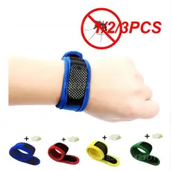 1/2/3PCS Mosquito Repellent Bracelet Wristband BandReplaceable Repellent Refills Outdoor Pest Repel Control Hand Strap Insect