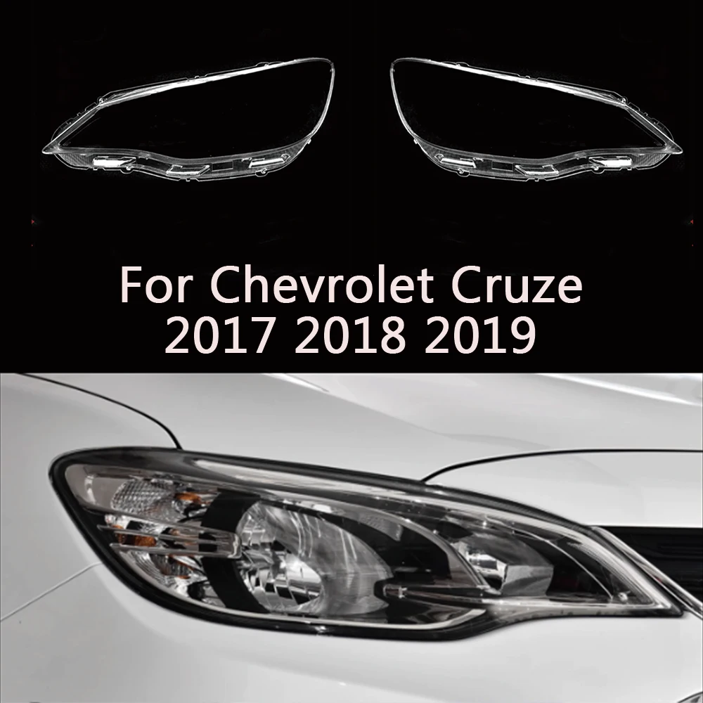 シボレークルーズ-2017-2018-2019-フロントカーヘッドライトカバーレンズシェルランプカバーランプシェードヘッドランプライトマスク