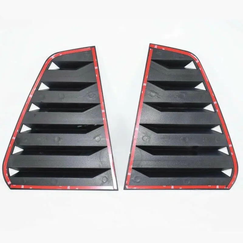 2X Glossy Balck Car Rear Window Louver Shutter Cover Trim For VW GOLF 6 MK6 MK6.5 GTI GTD R Window Louver Side Vent 2010-2014